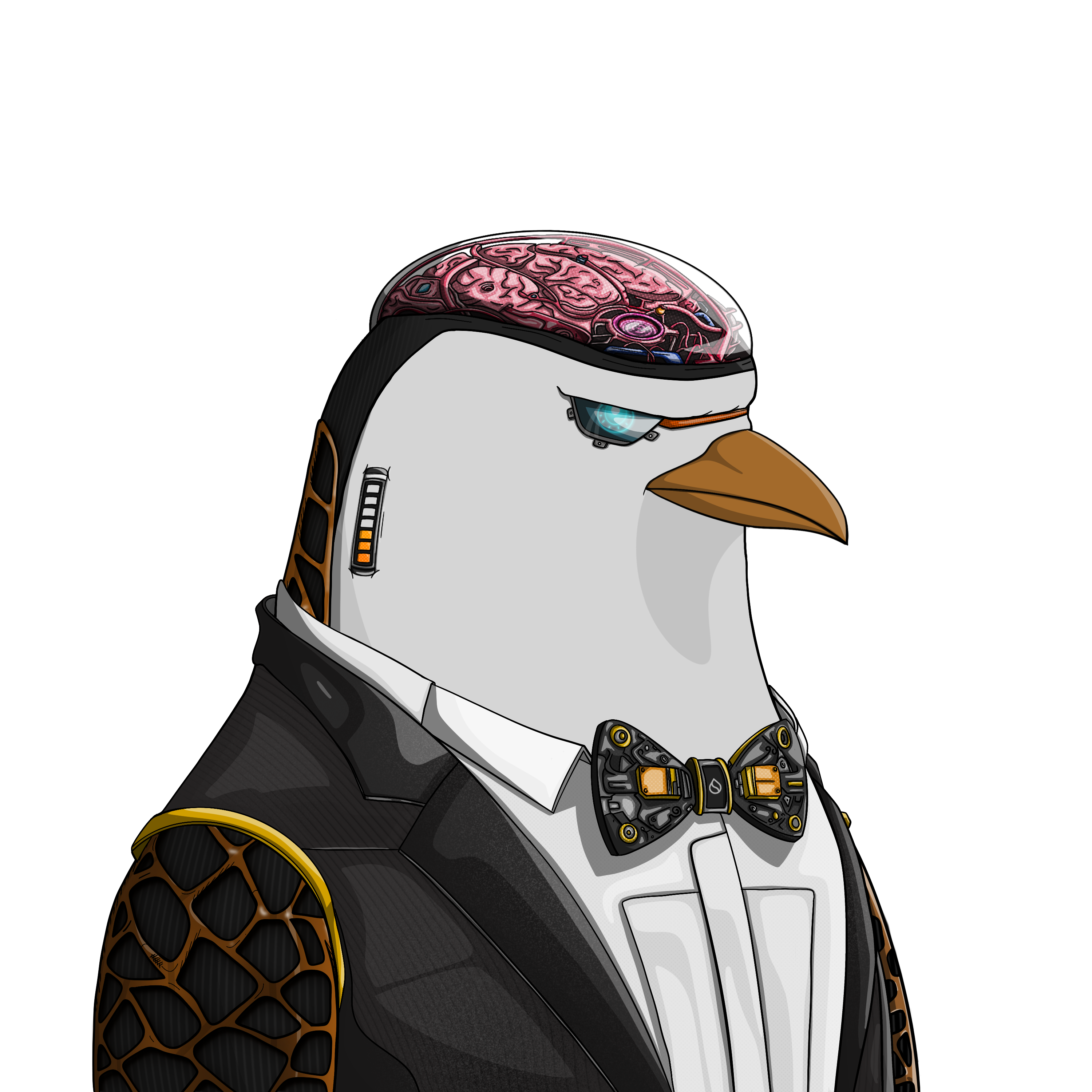 a Pengwyn logo with a smokin.